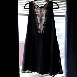 Deep Mesh V-Cut Forever 21+ Lace Dress